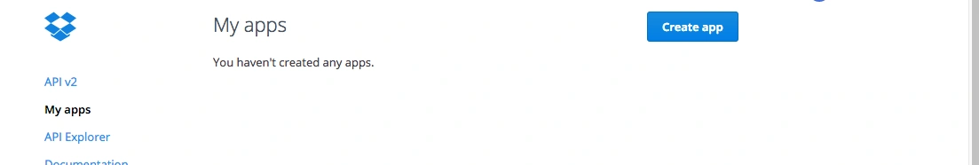  إنشاء تطبيق جديد في Dropbox